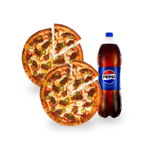 2 Orta Boy Pizza + İçecek