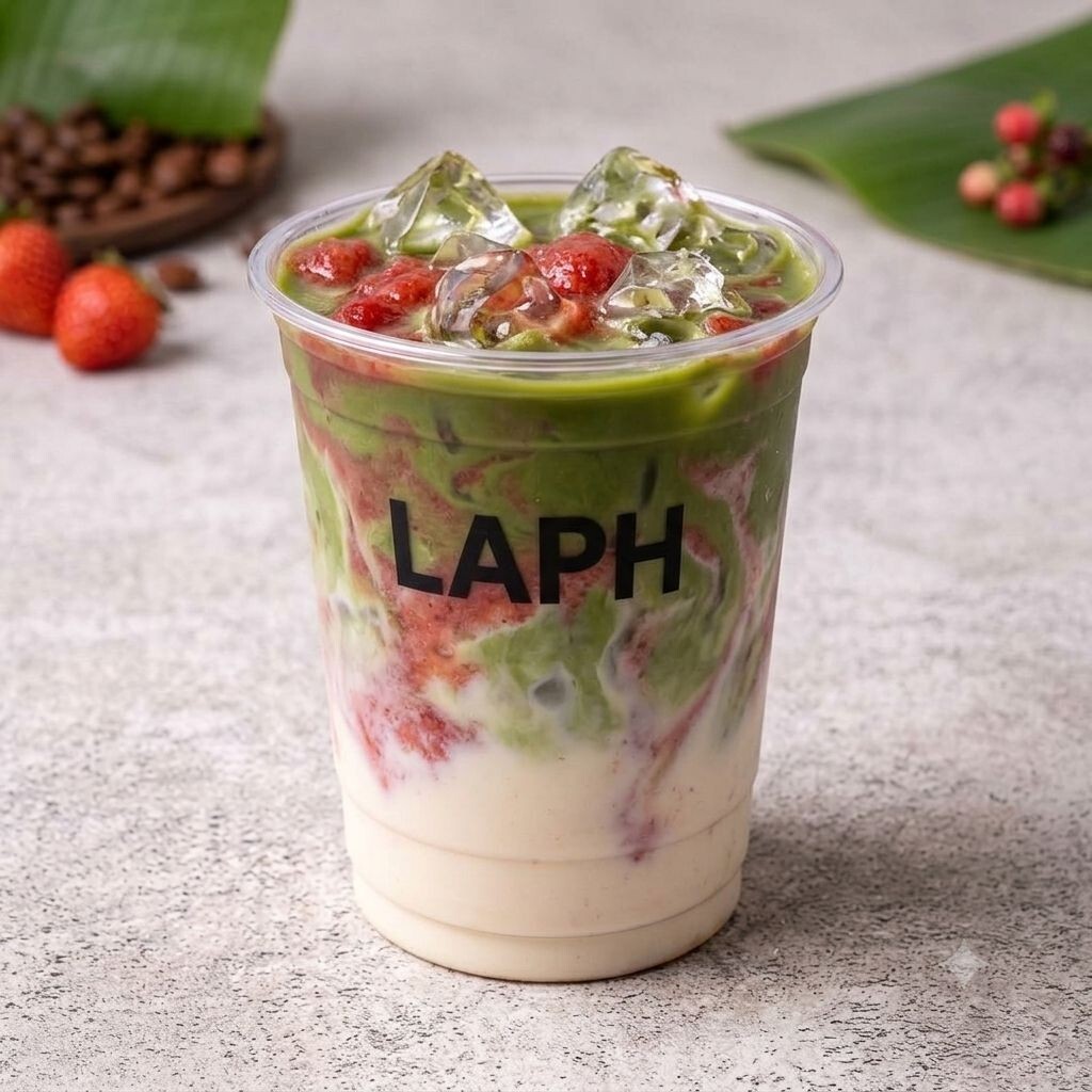Çilekli Ice Matcha Latte