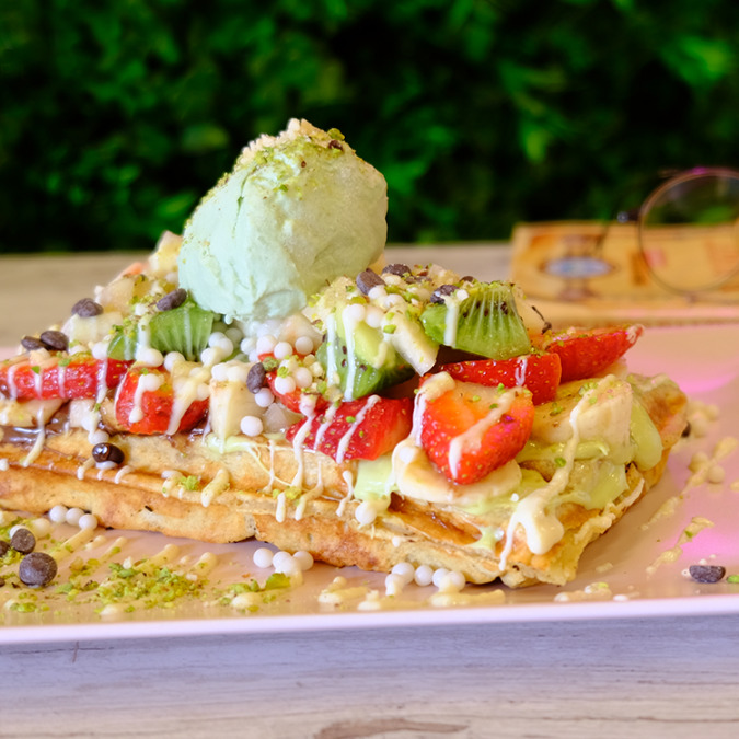 Beyaz Çikolatalı Waffle