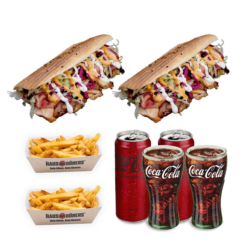 Coca Cola Fırsatı 2'li (100 gr) Tavuk Döner Menü