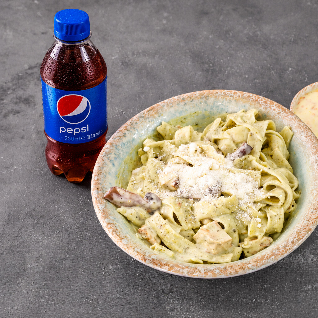 Pepsi'li Fettuccine Alfredo Menü