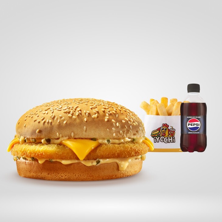 Mega Chicken Burger Menü