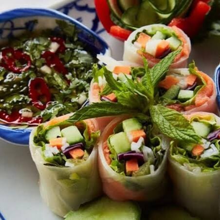 Gluten Free & Salmon Fresh Summer Rolls