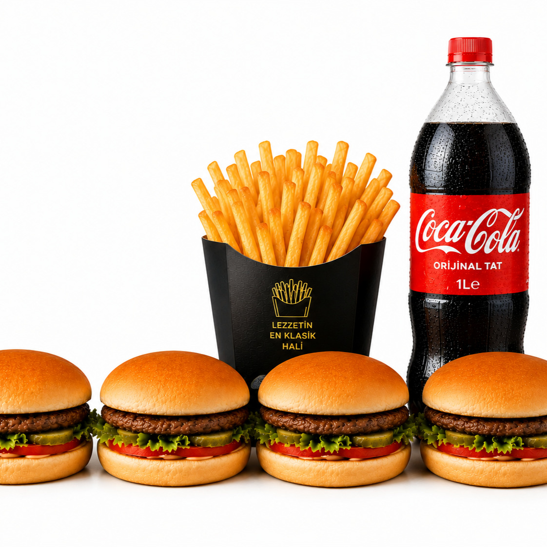 4'lü Mini Dana Burger Menü (Coca Cola)
