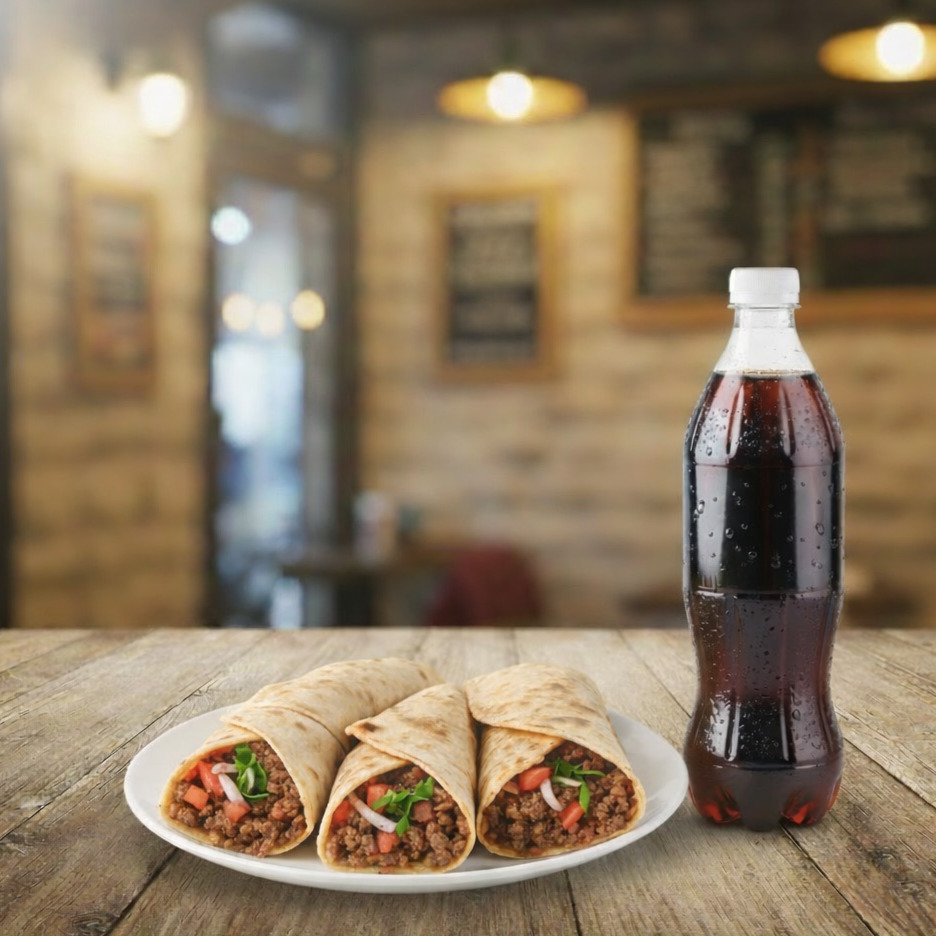 3'lü Dürüm Et Tantuni Menü