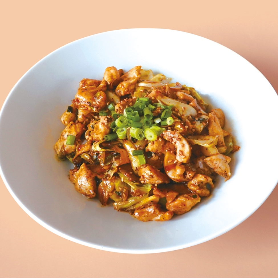 Ganjang Dakgalbi (Soya Soslu Tavuk Kavurma Pilav)