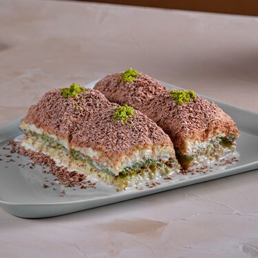 Sütlü Çikolatalı Fıstıklı Soğuk Baklava (500 gr.) -8 Dilim