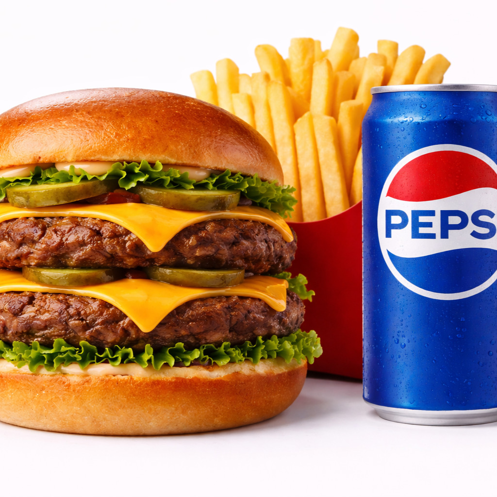 Mr Dubleks Cheeseburger Menü