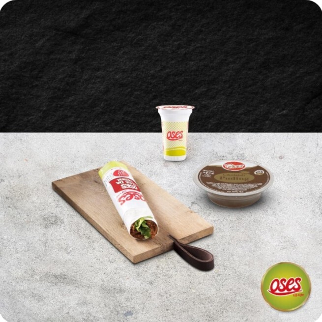 Çiğ Köfte Dürüm + Tatlı Menü (100 gr.)