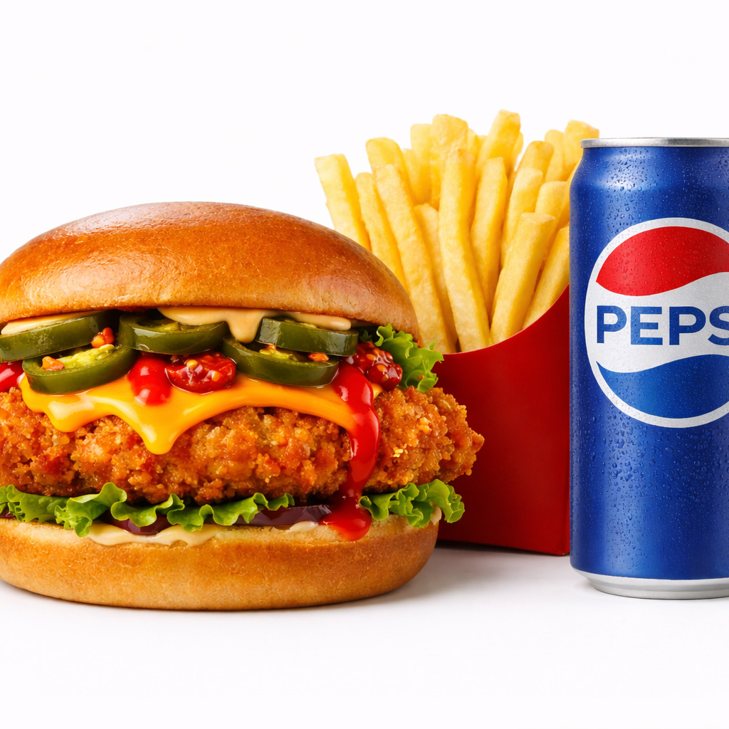 Mr Hot Chicken Burger Menu