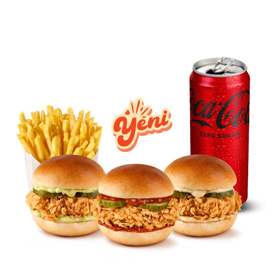 3 Kalp Mini Burger Menü