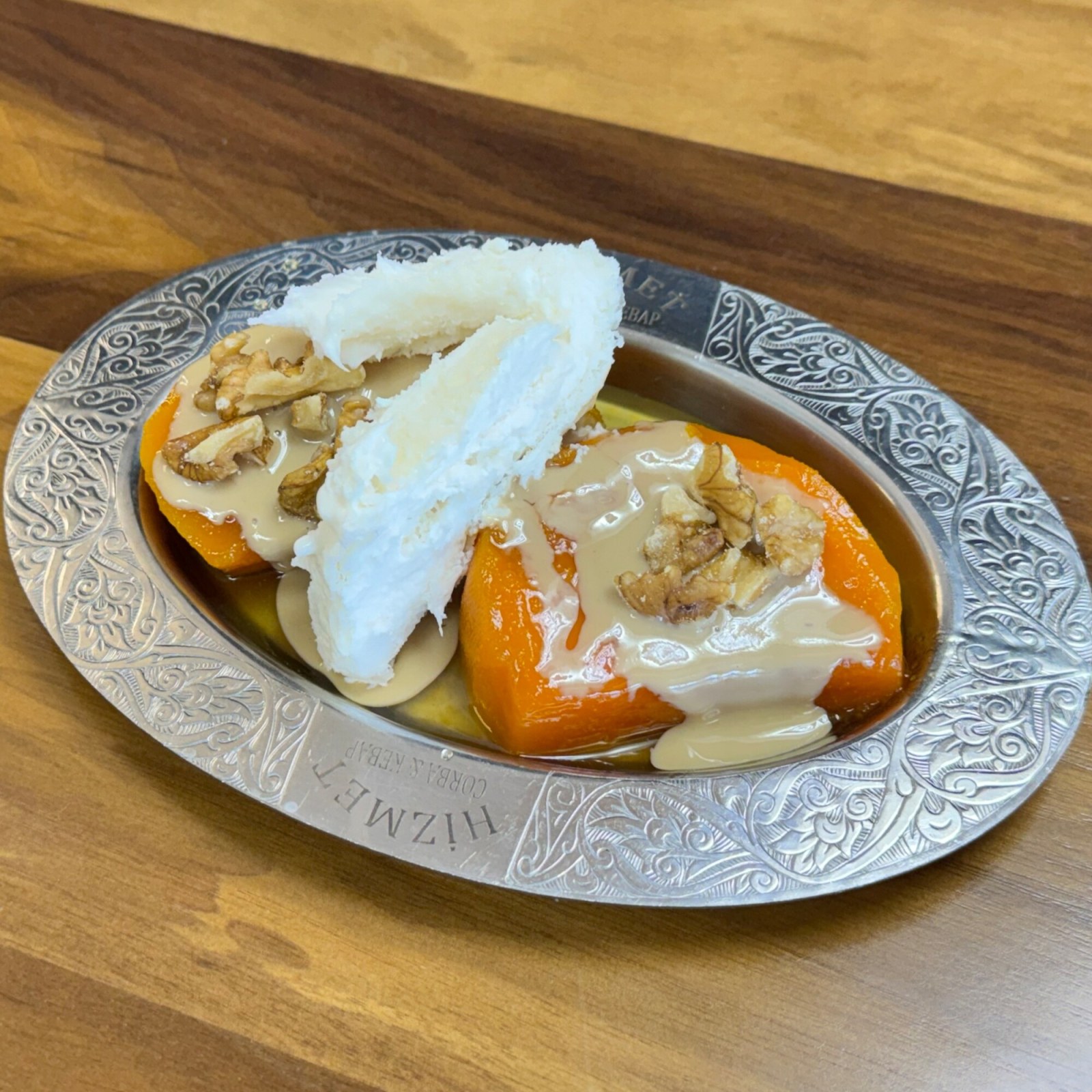Kabak Tatlısı Kaymaklı Tahinli