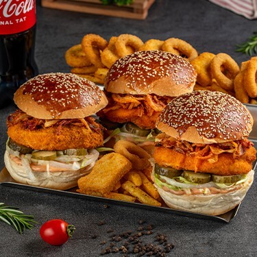 3 Kişilik Chicken Burger Menü (Parti)