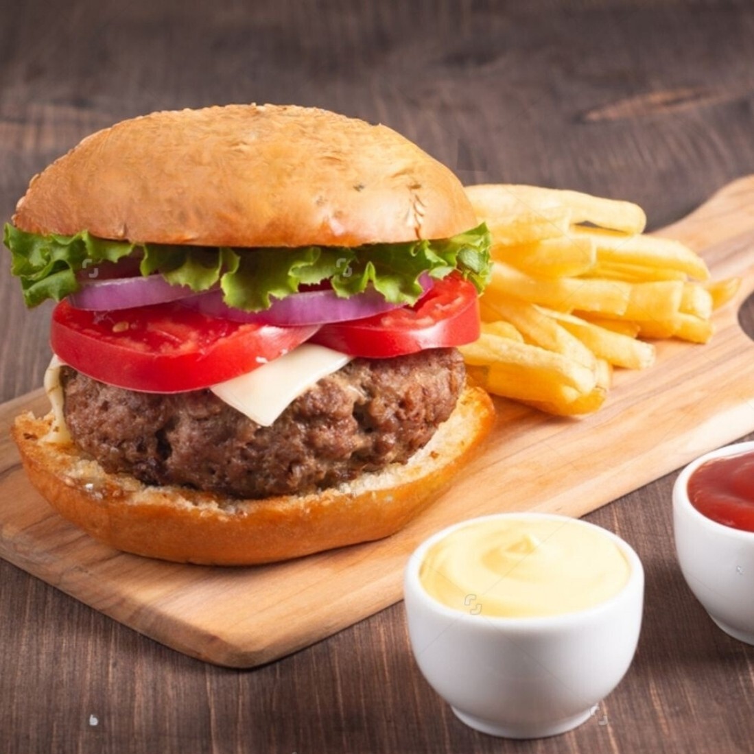 Bam Bam Cheeseburger Menü