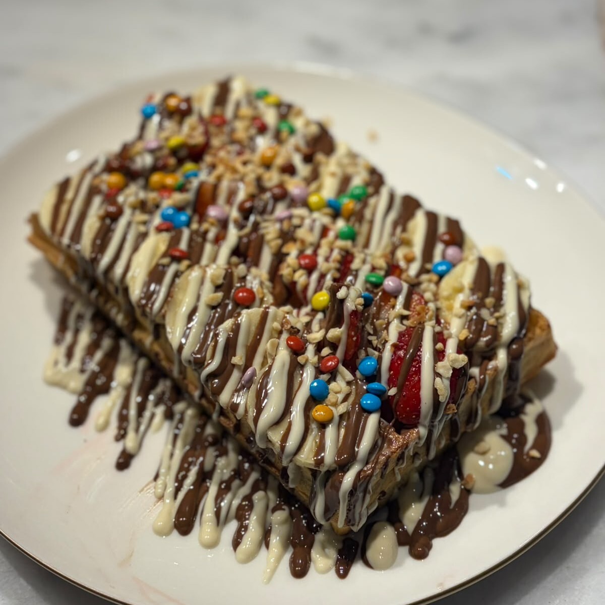 Sütlü Çikolatalı Brüksel Waffle