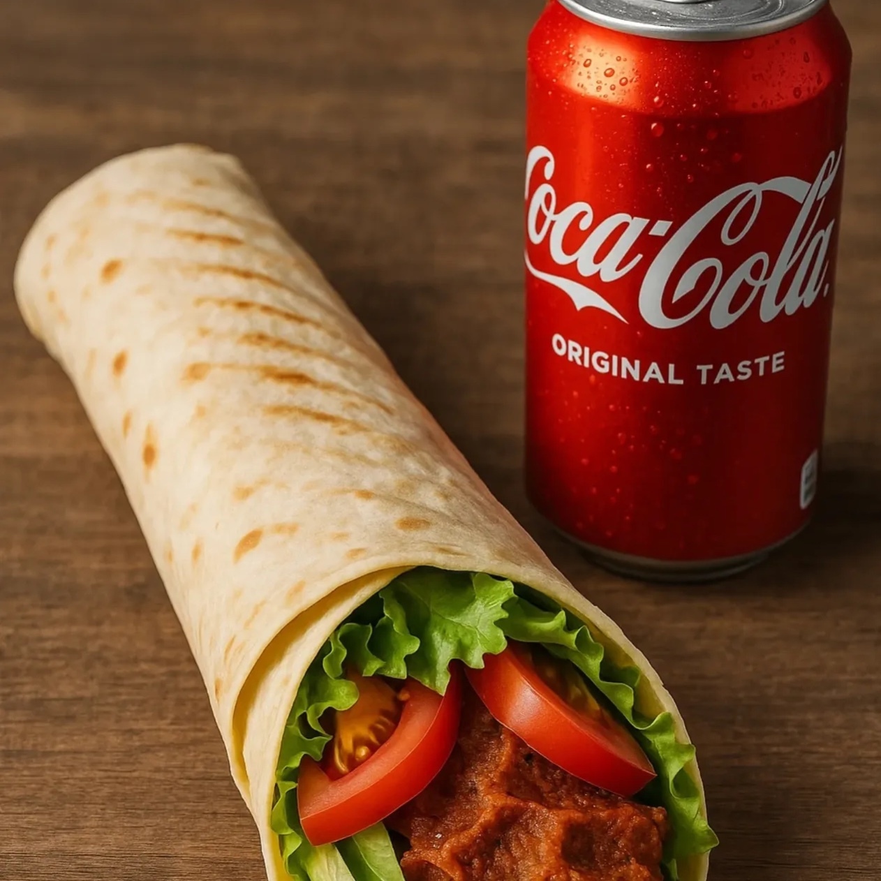 1 mega dürüm 1 kutu coca cola menüsü