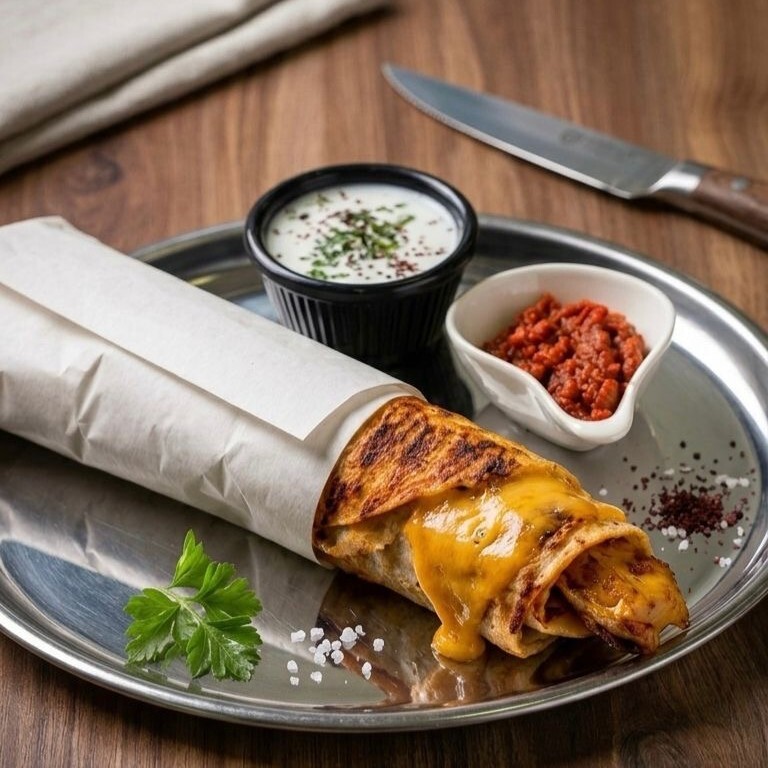 Cheddarlı Tavuk Dürüm