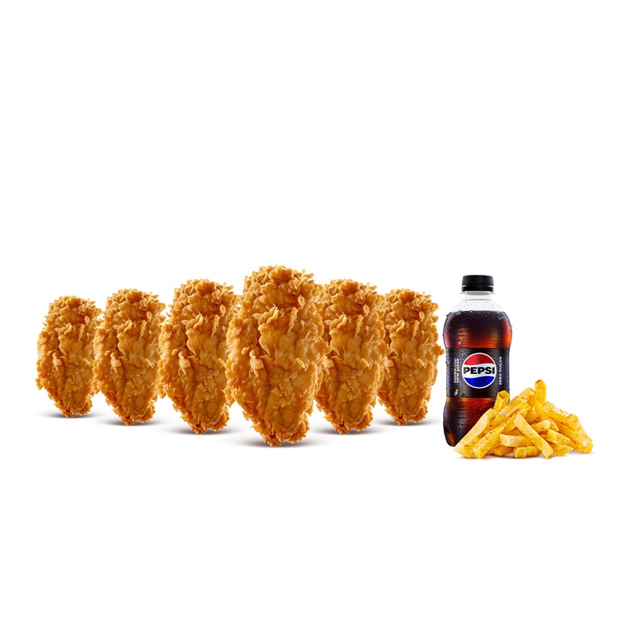 Crunchy Wings Çıtır Tavuk Kanat Menü (6 Adet)