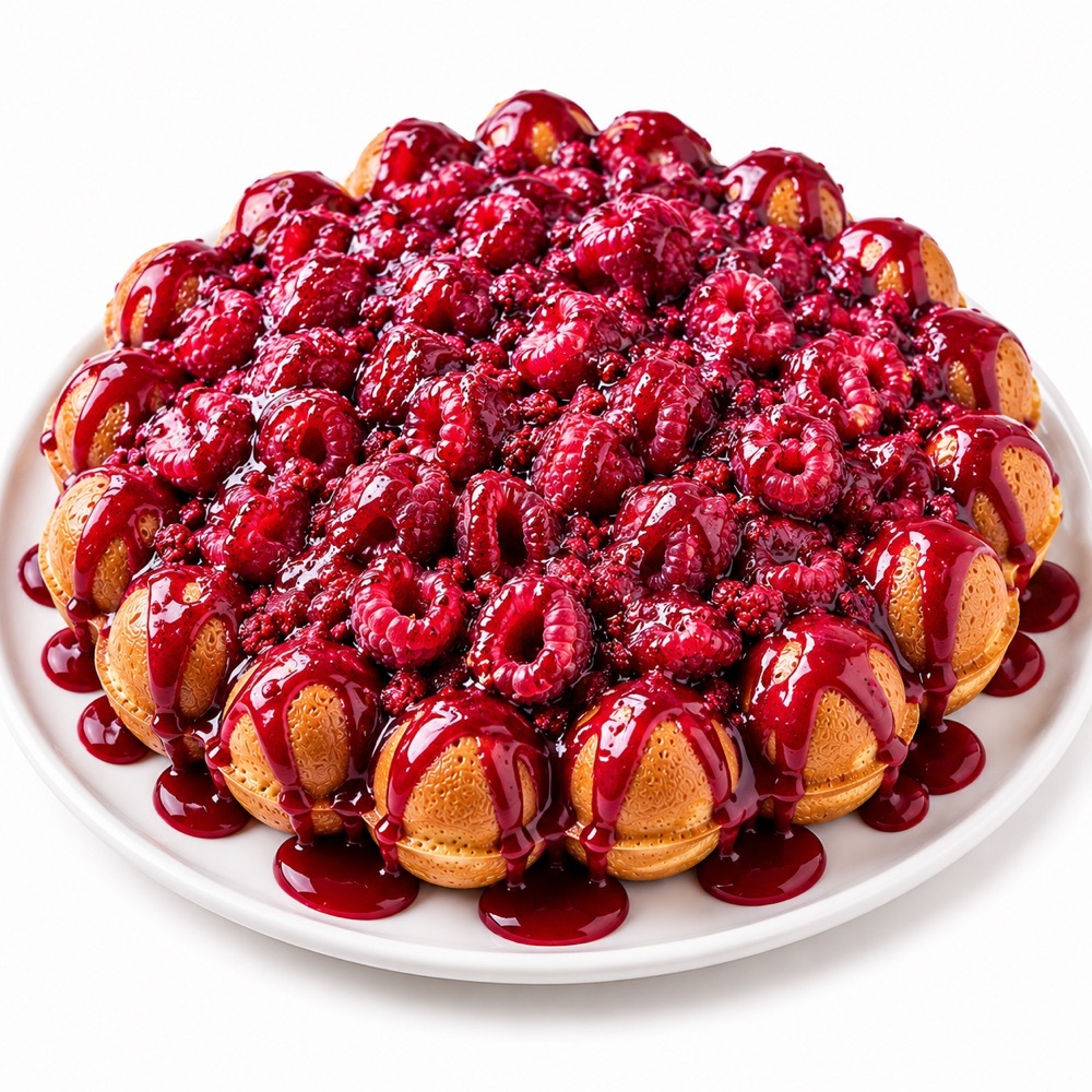 Frambuaz Soslu Waffle