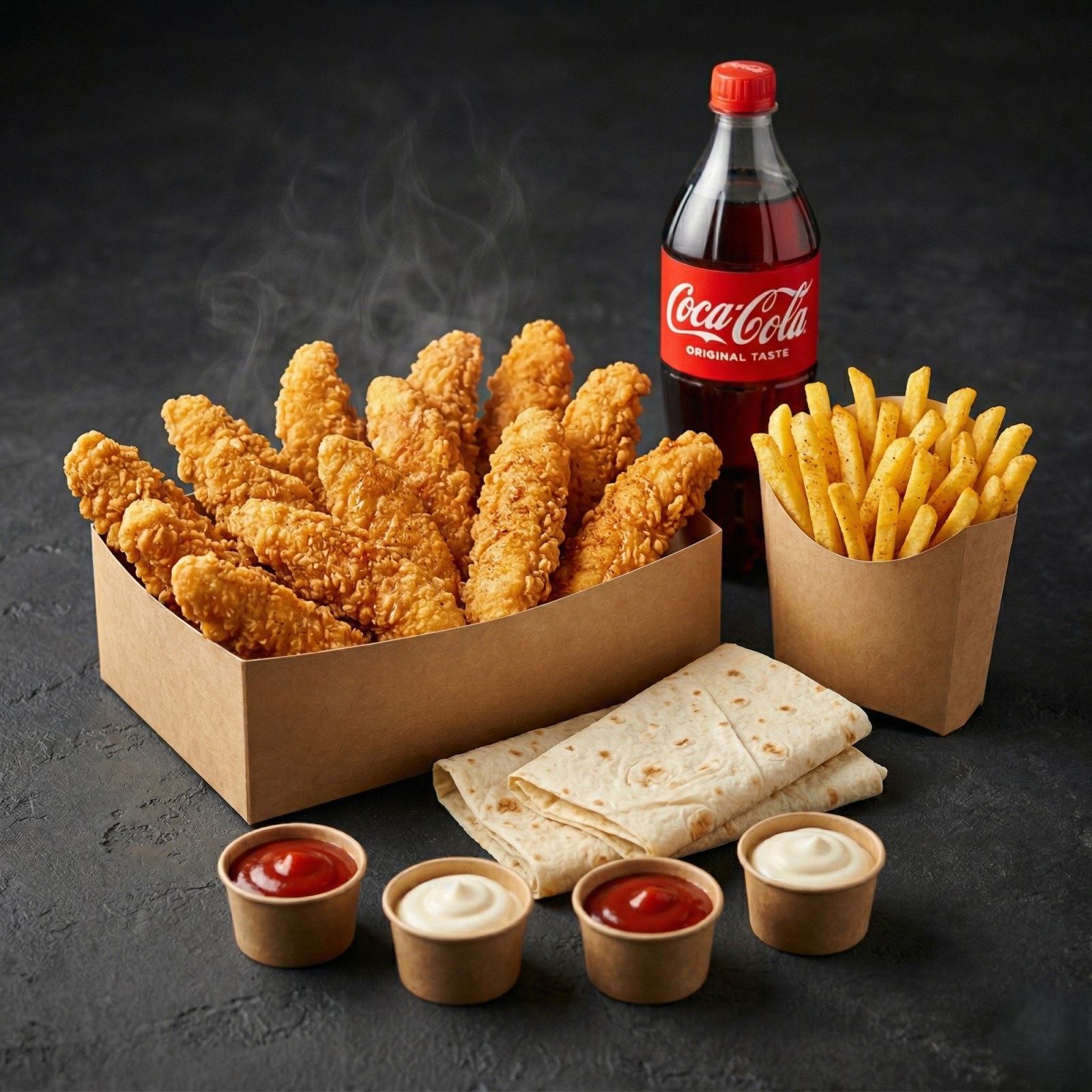 Cajun Çıtır Tavuk Menü (500 g) -Cajun Crispy Chicken Menu (500g)