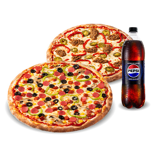 2 XL Pizza Menü
