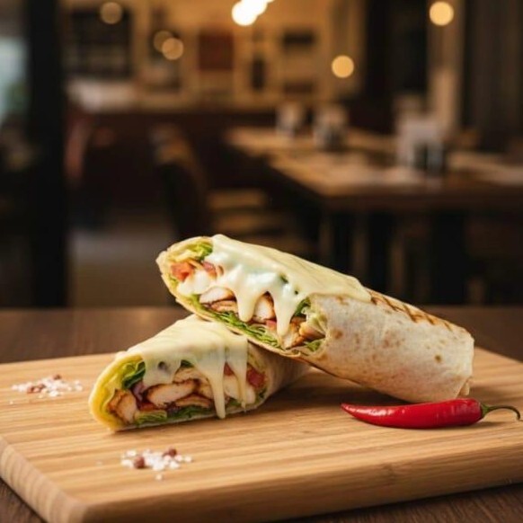 Bir Numara Kaşarlı Tavuk Döner Dürüm