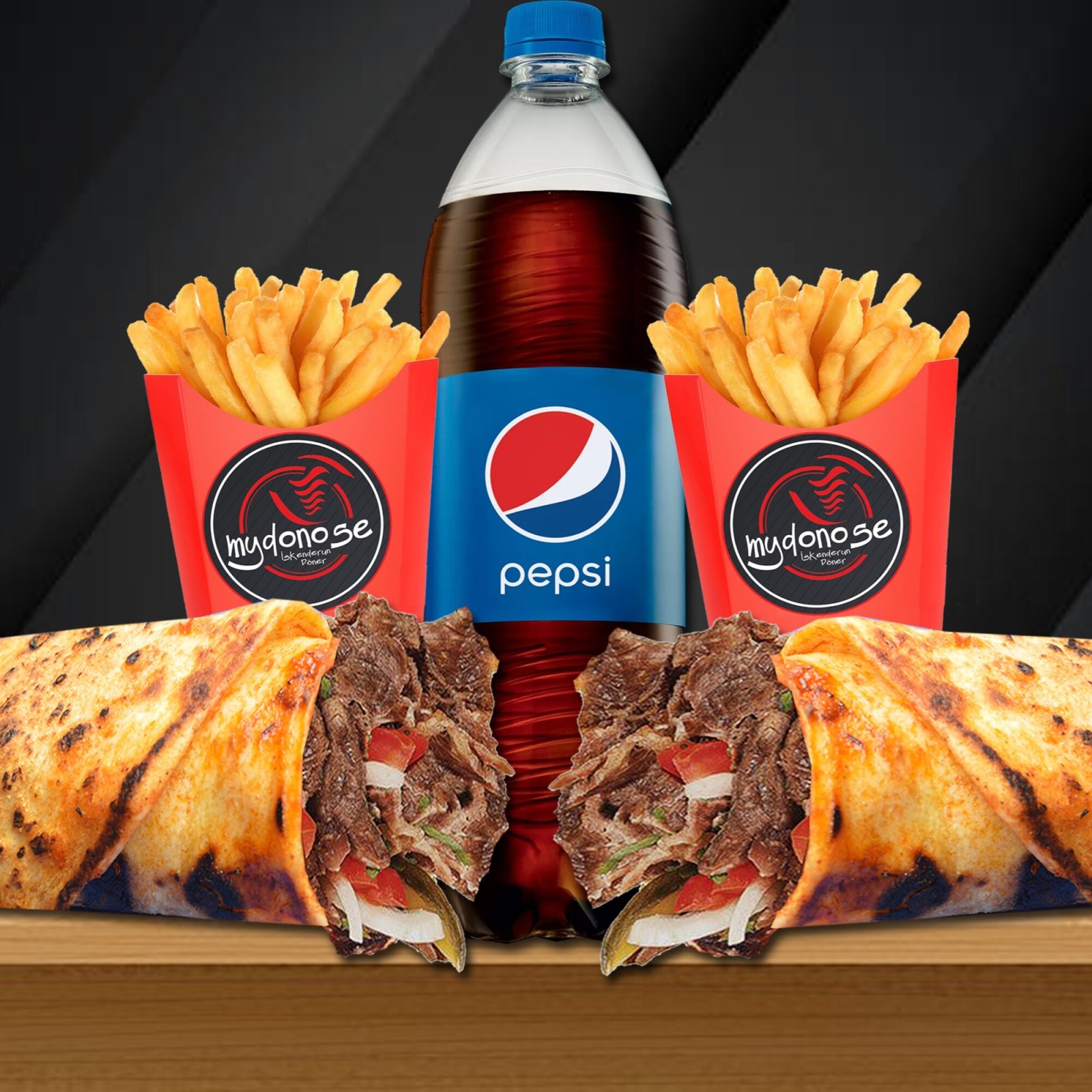 2'li Et Döner Dürüm Menü