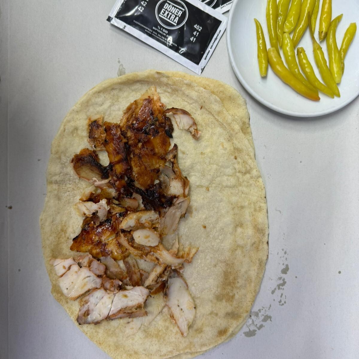 Çift Lavaş Tavuk Döner Dürüm (60 gr.)
