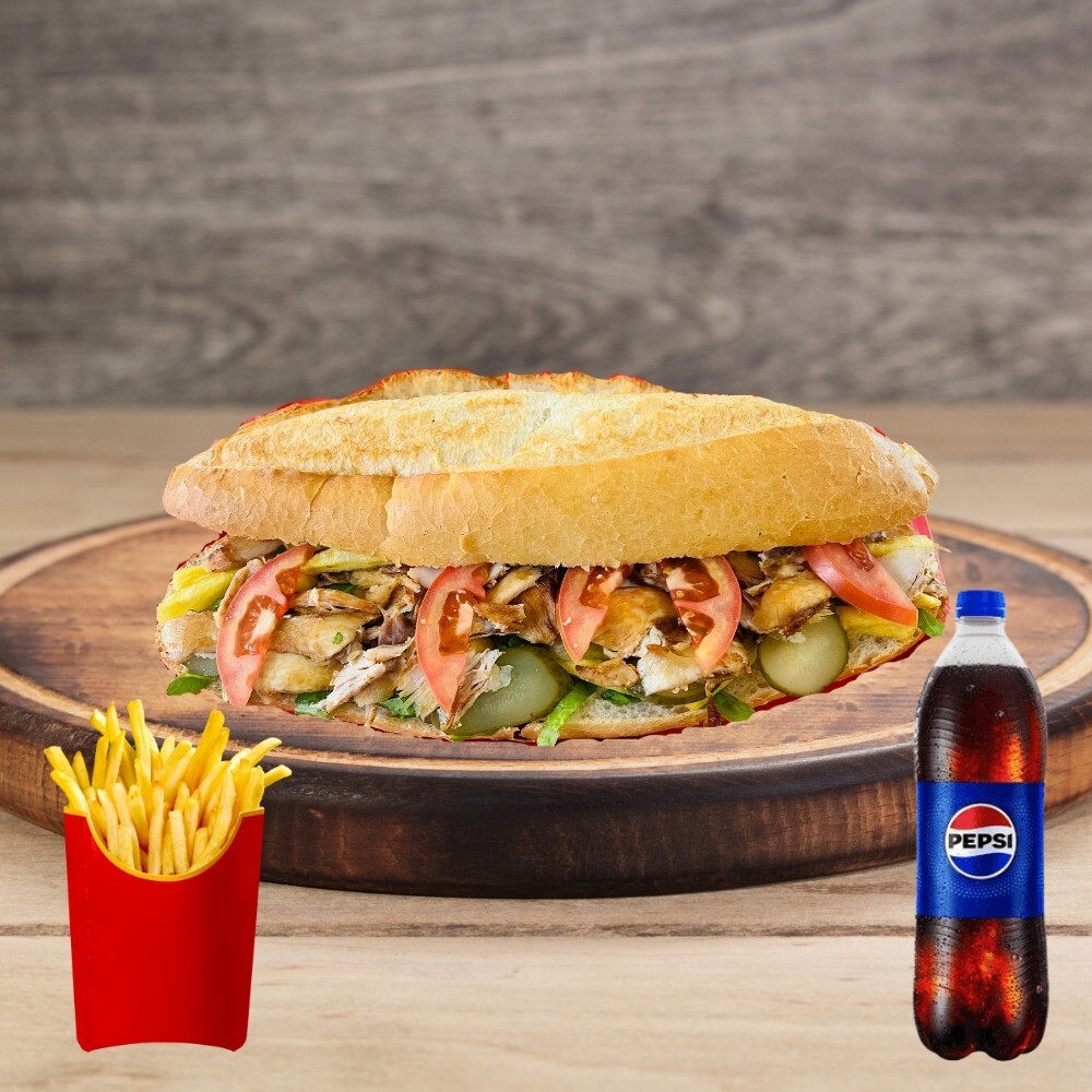 Tam Ekmek Arası Tavuk Döner Menü