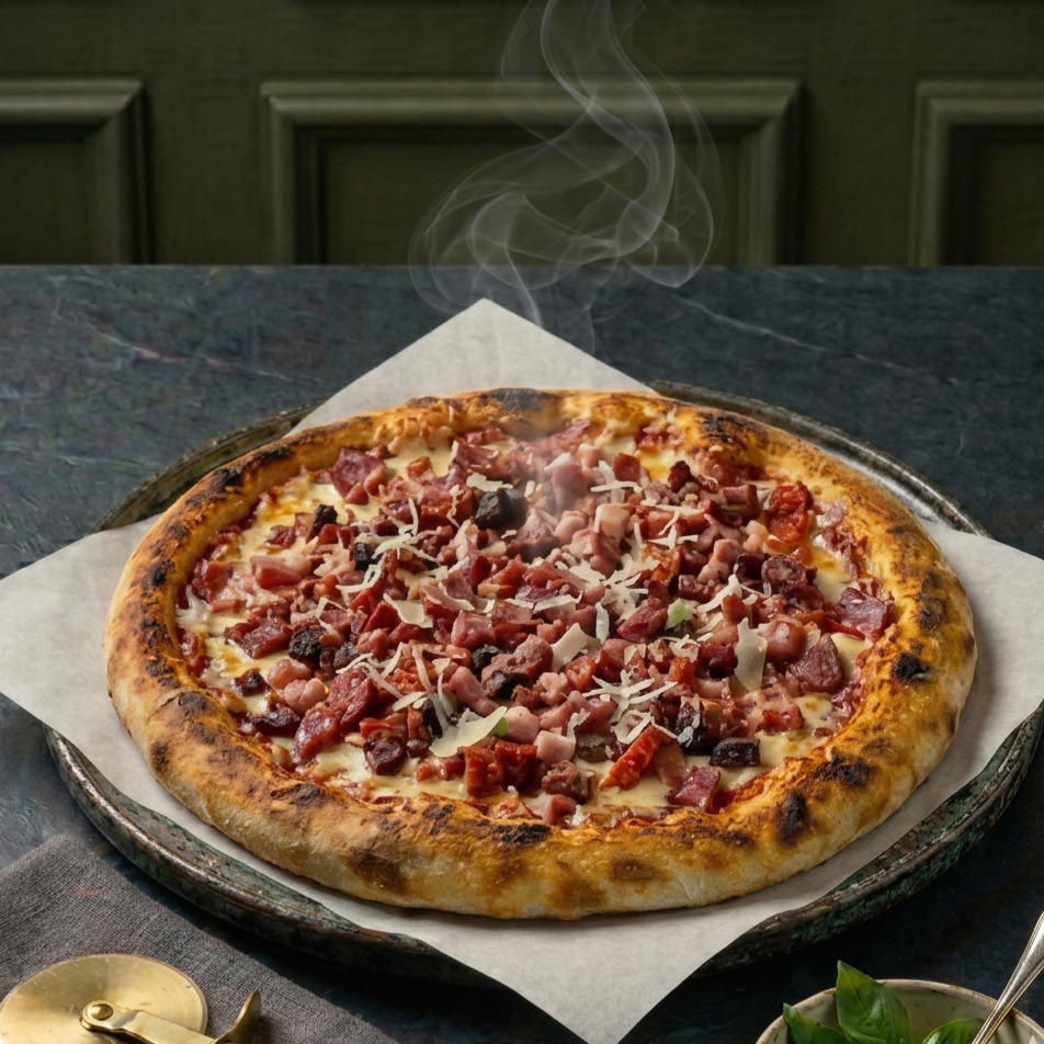 İsli Bonfileli Pizza (Büyük Boy)