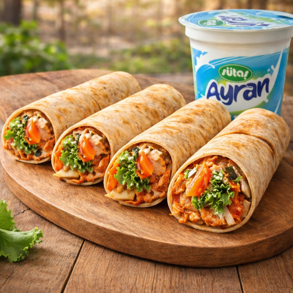4'lü Soslu Döner Menü Ayranlı