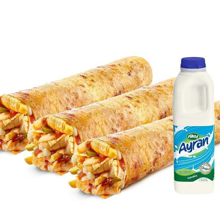 3'lü Tavuk Döner Medium Dürüm Menü