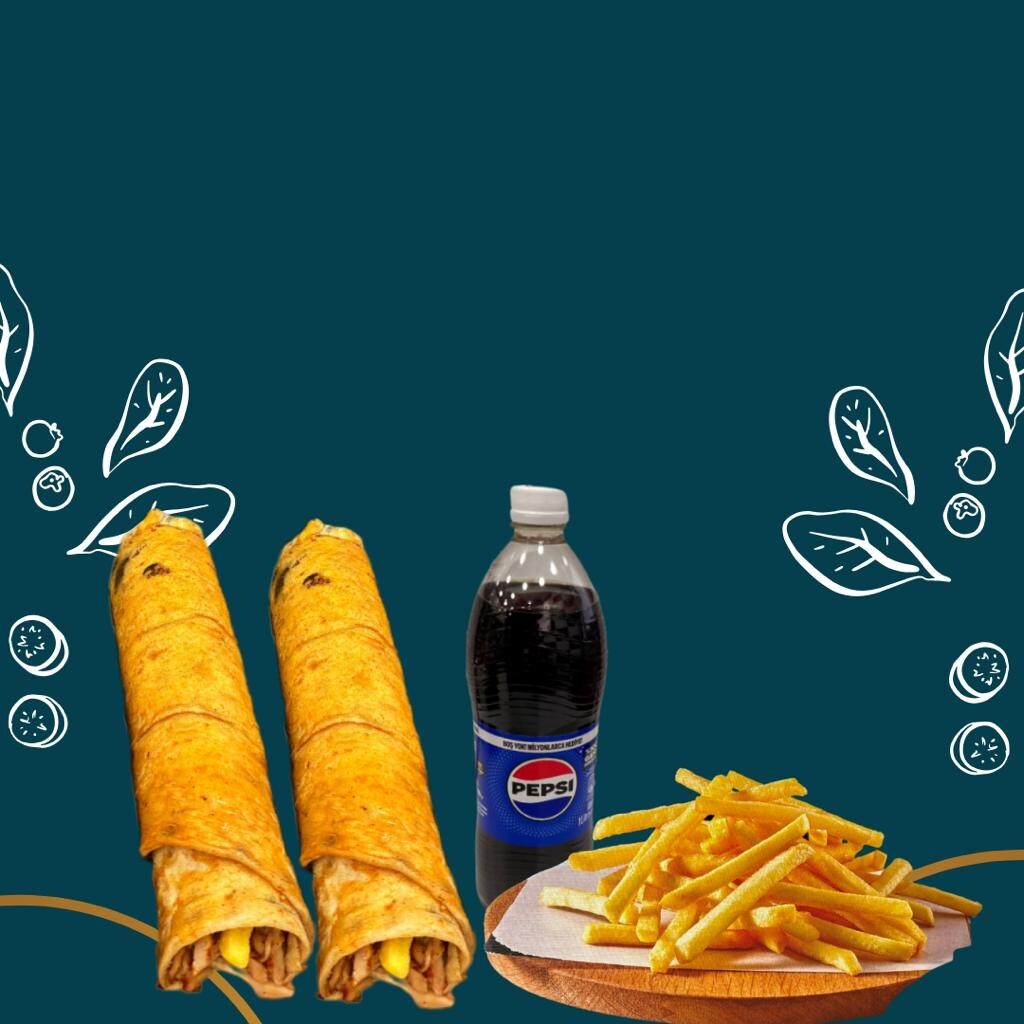 Tavuk Döner Dürüm Menü Xl (125gr.) 2x