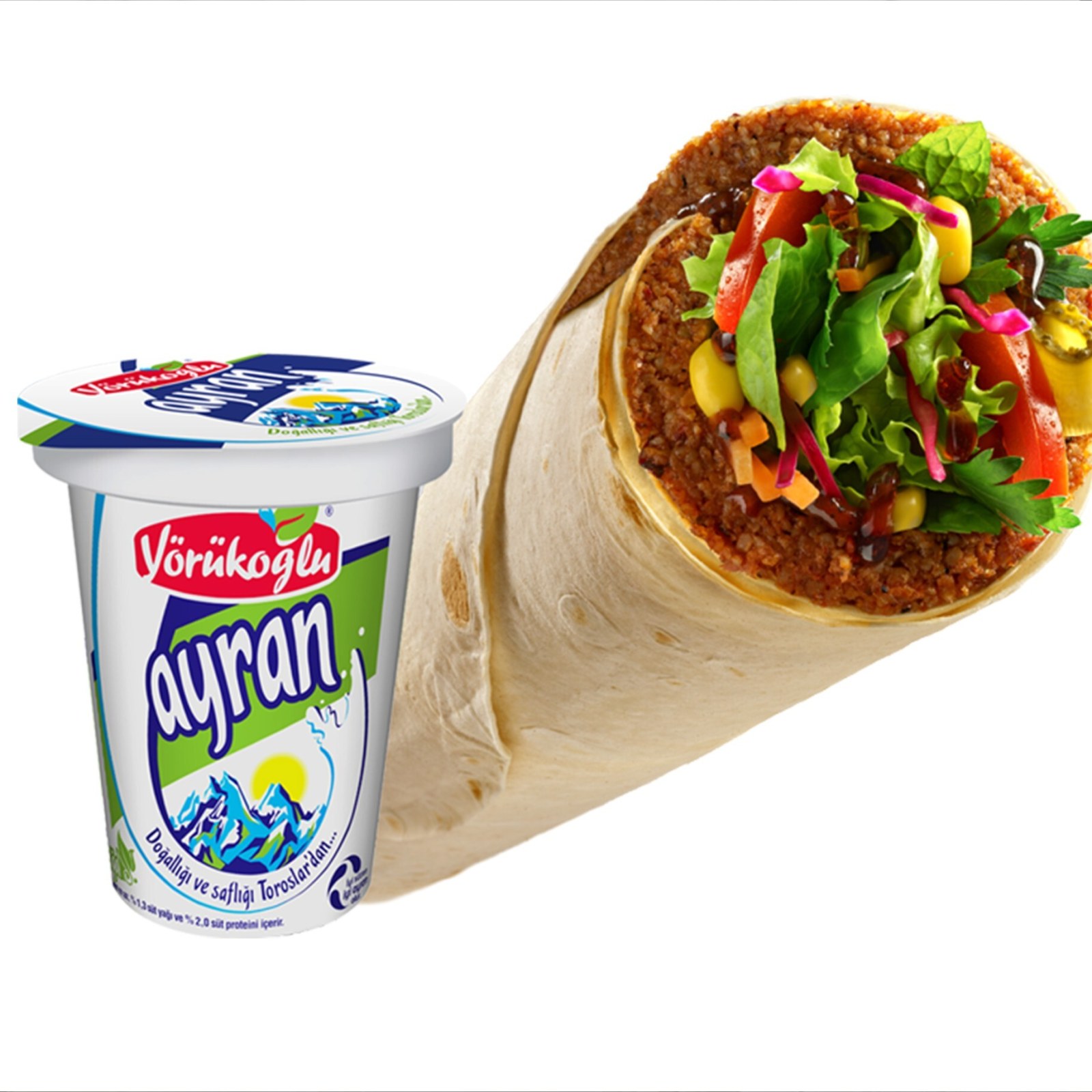Double Çiğ Köfte Dürüm Menü