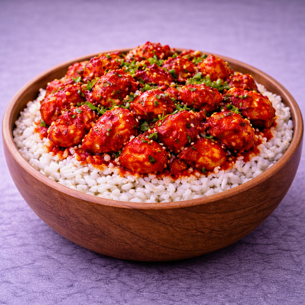 Yandım Soslu Tavuklu Pilav