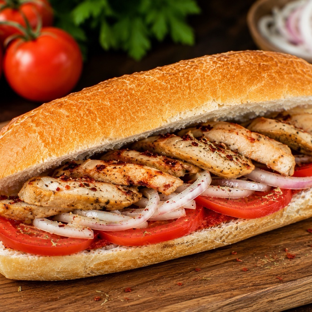 Tam Ekmek Arası Kömürde Tavuk