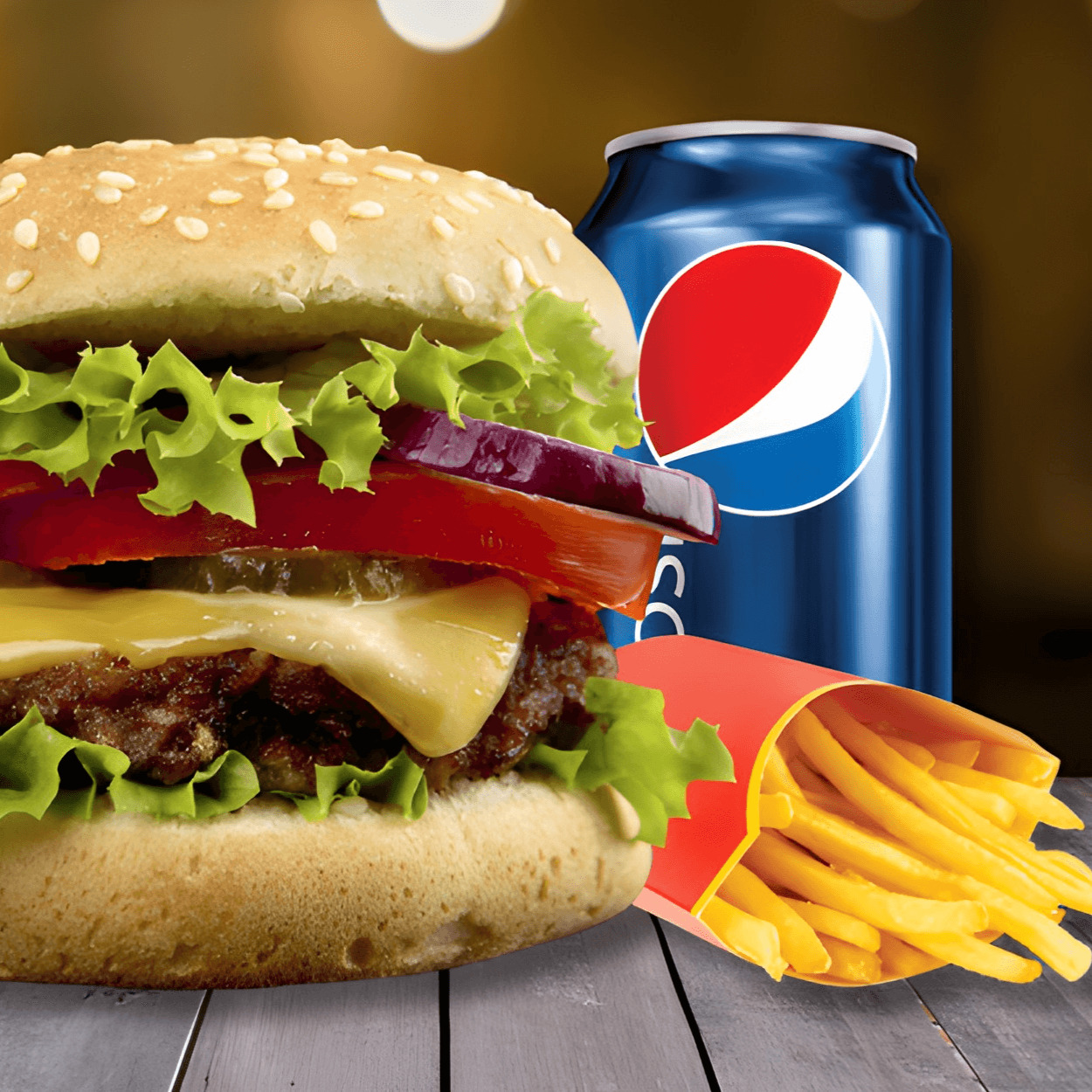 Double Hamburger Menü