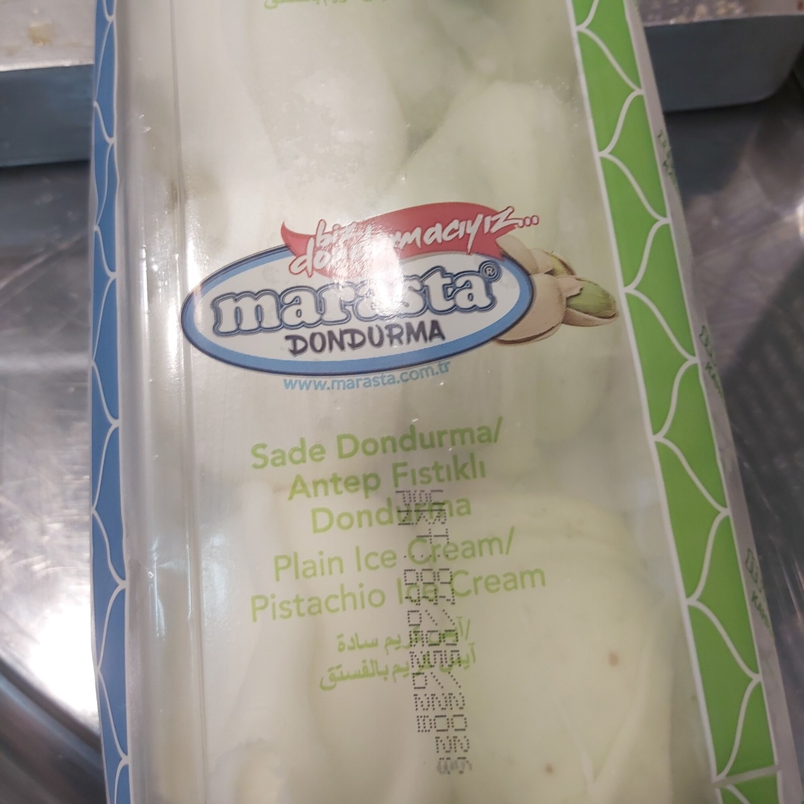 Fıstıklı ve sade Dondurma 500 gram