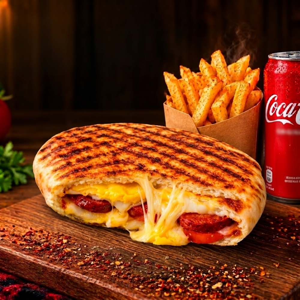 Yumurtalı Sucuklu Kaşarlı Tost Menü