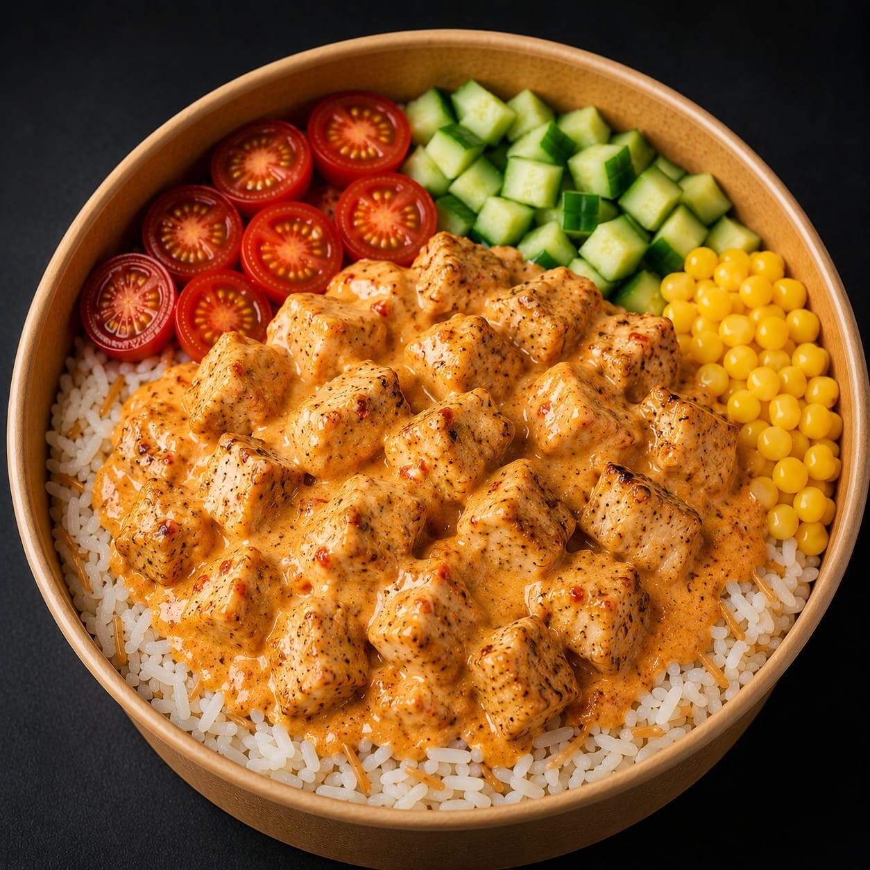 Acı Kremalı Tavuklu Pilav