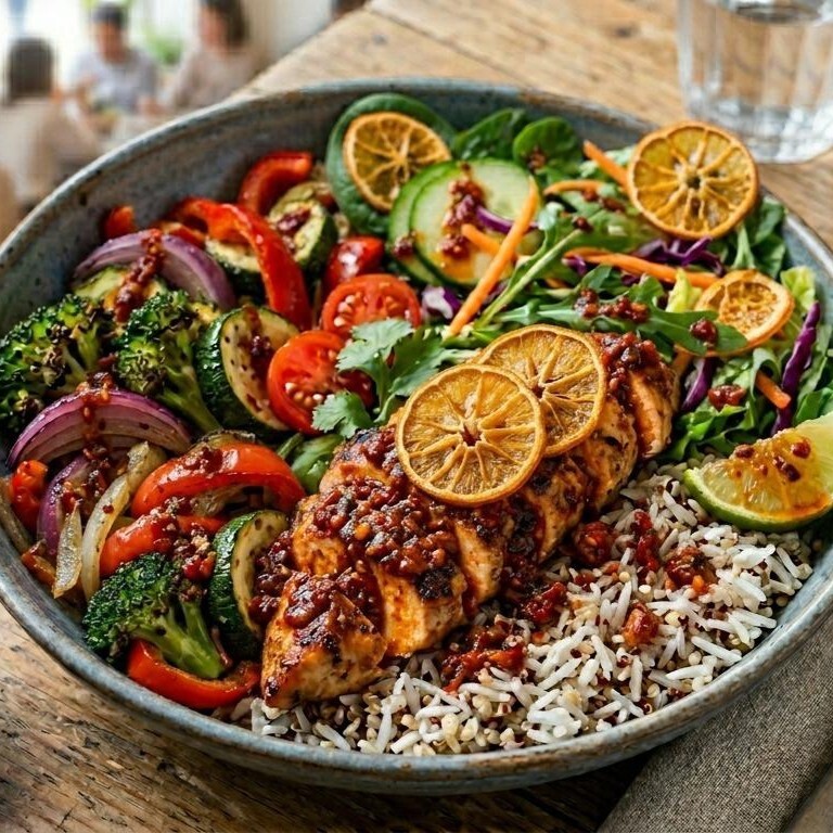 Acı Mandalinalı Tavuk Bowl