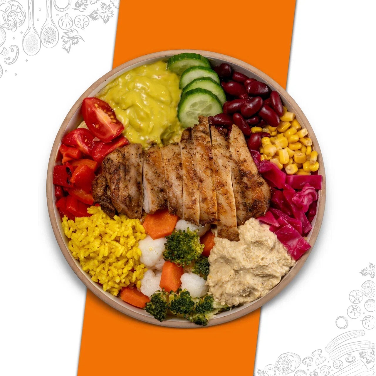 Humuslu Tavuk Pirzola Bowl