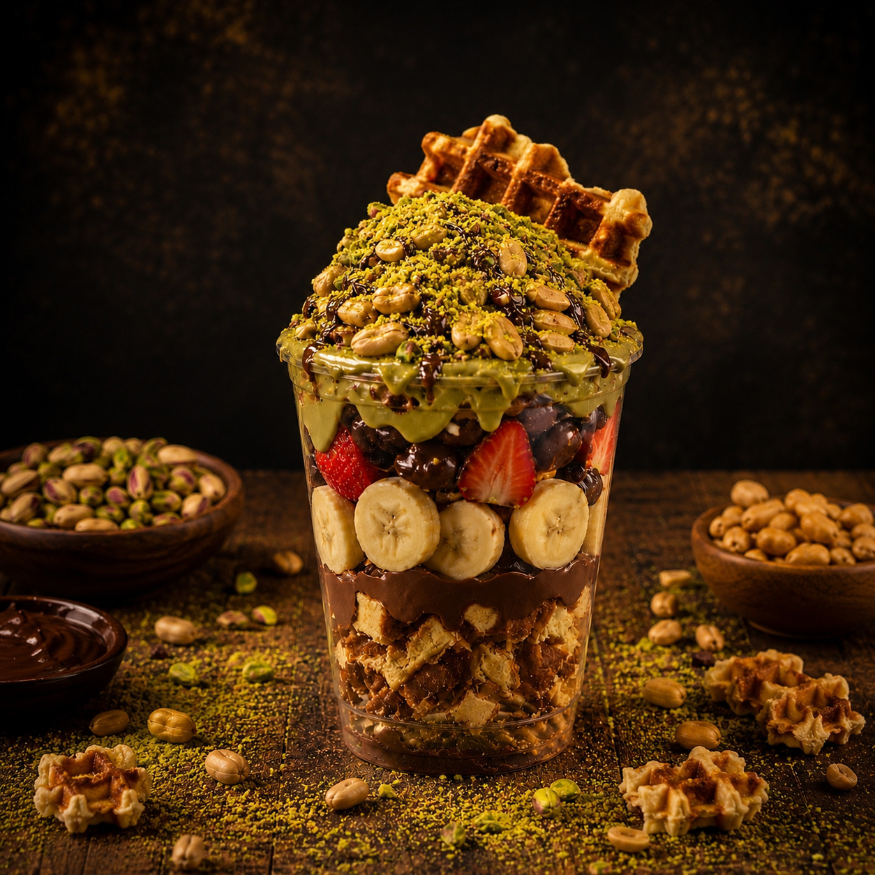 Fıstık Bombası Special Bardak Waffle