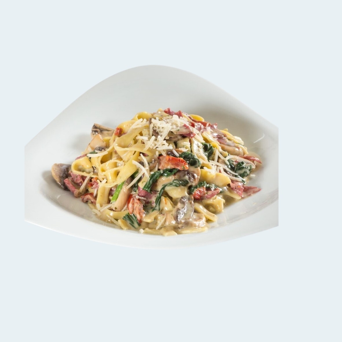 Mantarlı Ispanaklı Fettuccine