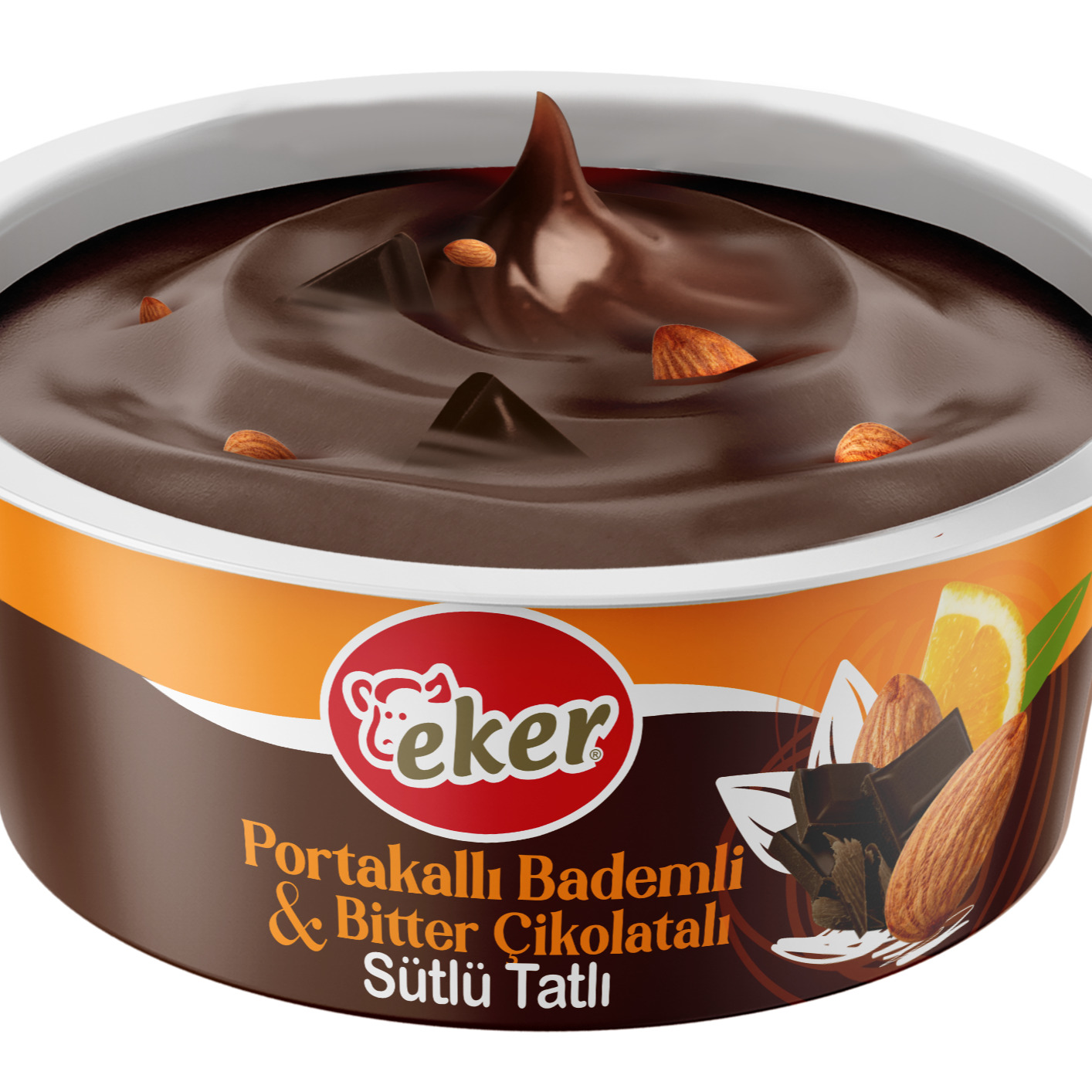 Portakallı Bademli Bitter Çikolata (125gr.)