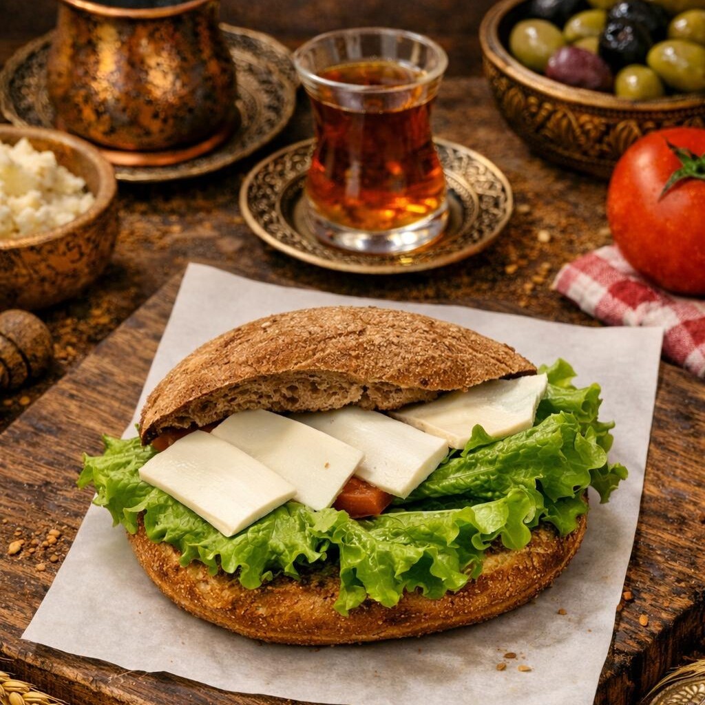 Tam Buğday Ekmek Arası Kaşarlı Soğuk Sandviç