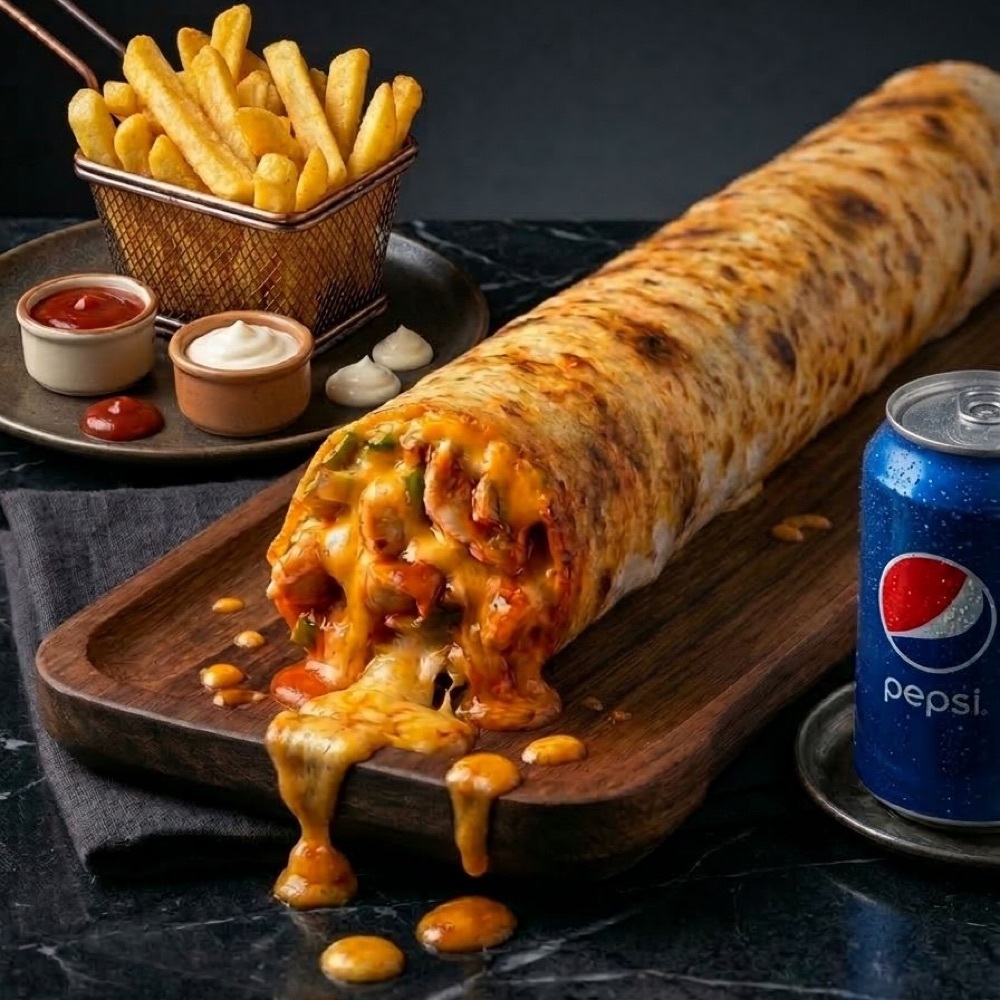 Zurna Dürüm Cheddarlı Colalı Menü ( 250 Gr )