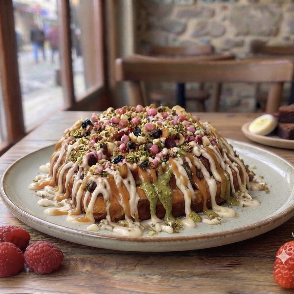 Karamel & Fıstık Bubble Waffle (2 Kişilik)
