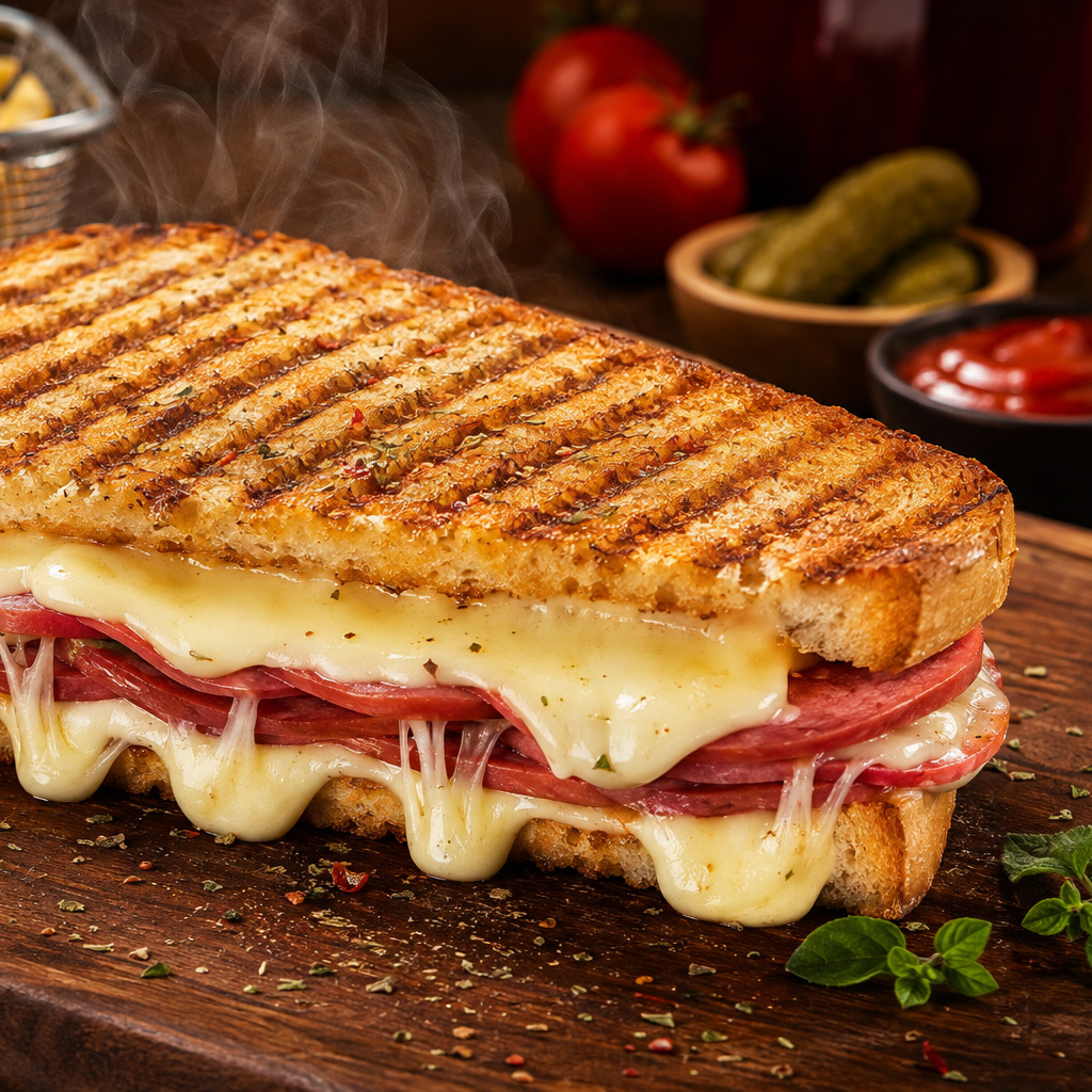 Salamlı Kaşarlı Tost