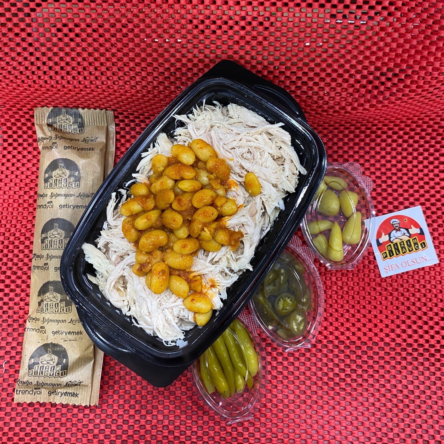 Double Kuru Fasulyeli Tavuklu Pilav